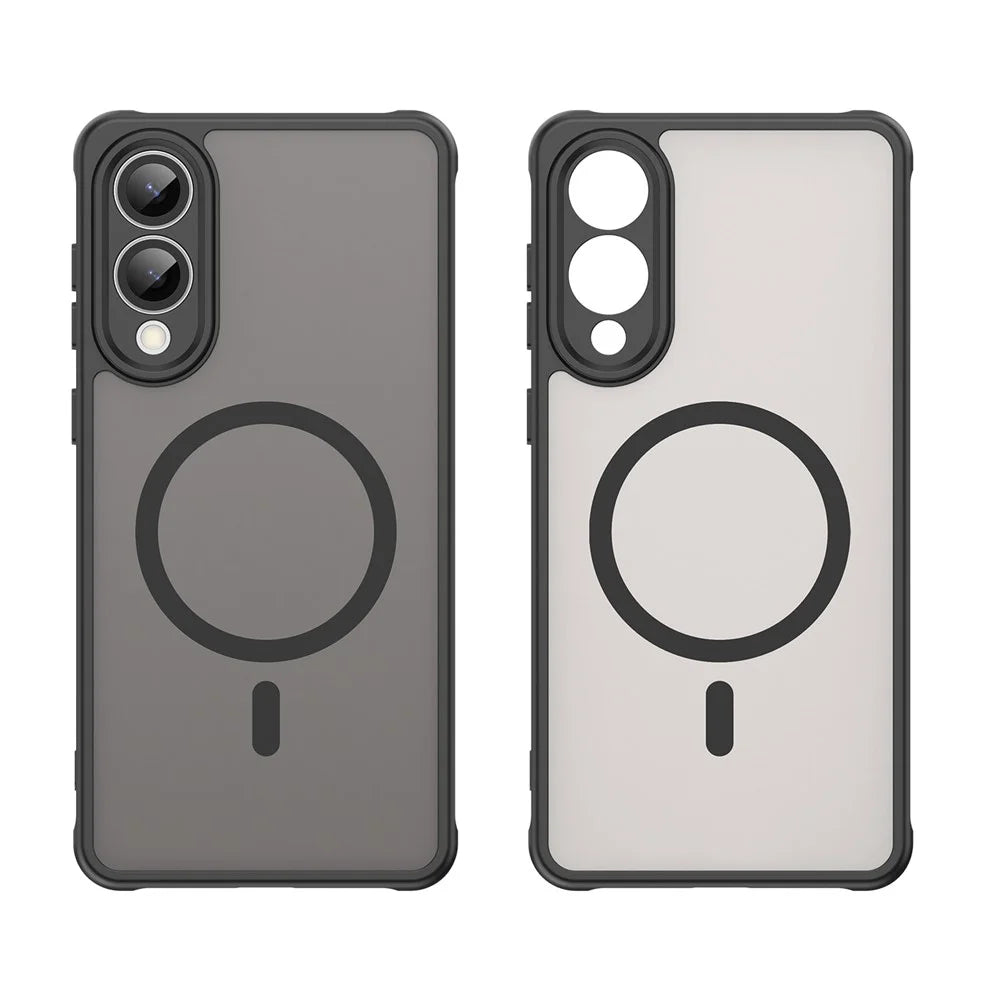 For Samsung Galaxy S25 Edge Magnetic Case Anti Drop PC + TPU Phone Cover - Black - 7