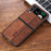 AZNS For Samsung Galaxy Z Flip4 5G Imprinted Pattern Folding Phone Case PU Leather Coated Hard PC Back Cover - Brown - 4