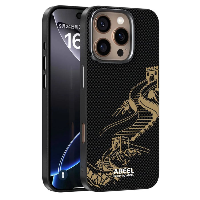 ABEEL For iPhone 16 Pro Max Case Compatible with MagSafe Ultra Slim PC TPU Phone Back Cover - The Great Wall - 1