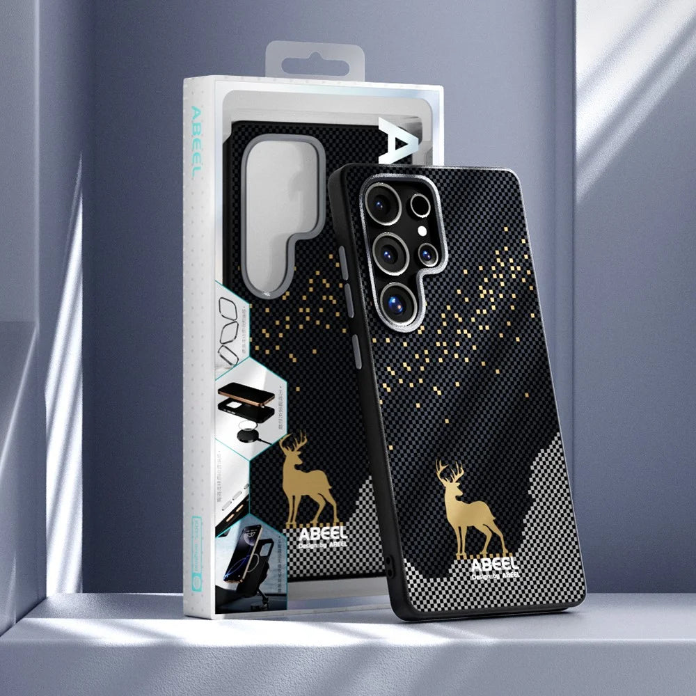 ABEEL For Samsung Galaxy S25 Magnetic Case Ultra Slim PC TPU Phone Back Cover - Deer - 6
