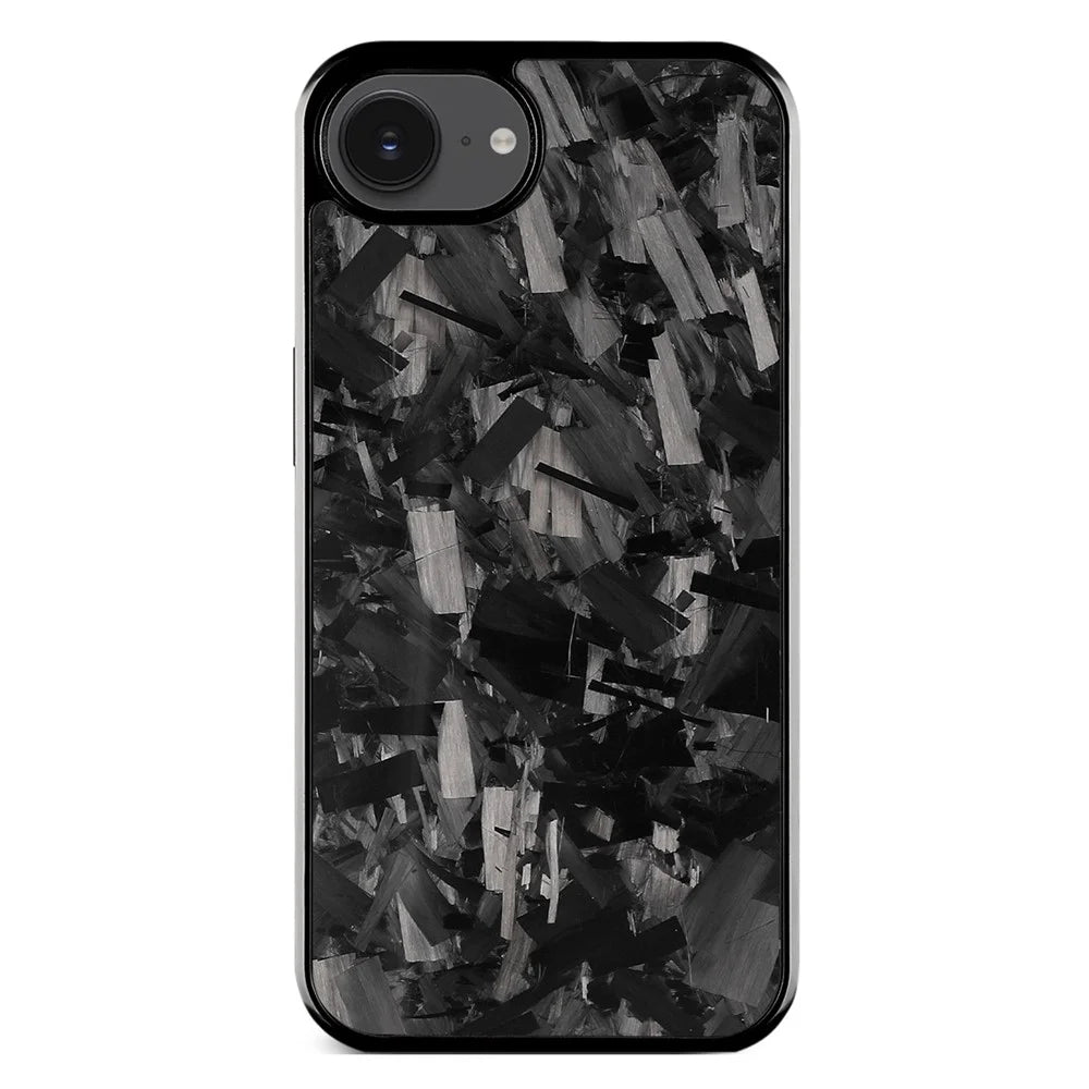 For iPhone 17e / 16e Magnetic Case Large Texture Aramid Fiber + TPU Phone Cover - Black - 1