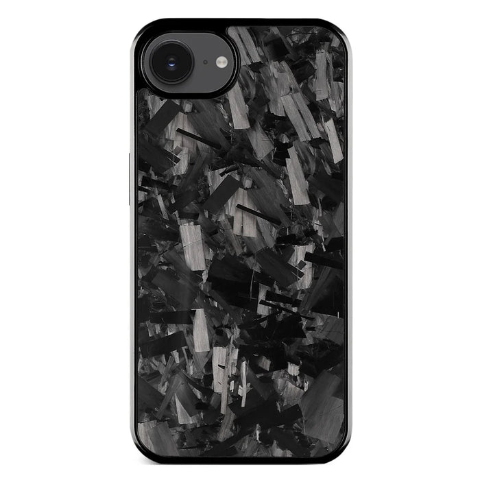 For iPhone 17e / 16e Magnetic Case Large Texture Aramid Fiber + TPU Phone Cover - Black - 1