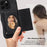 For iPhone 16 Pro Max Case Mirror Design Card Slots Leather Back Cover with Shoulder Strap - Black - 4