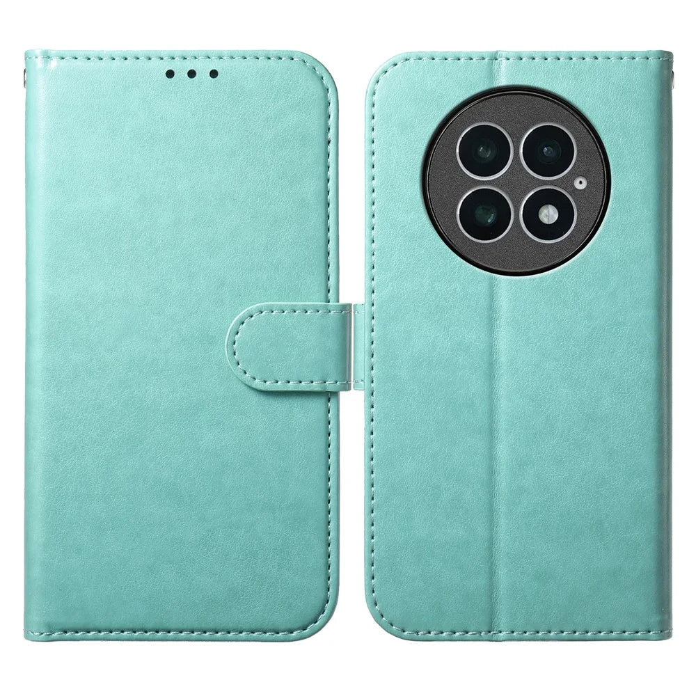 For OnePlus 13 Wallet Phone Case with 8 Card Slot Stand PU Leather Folio Flip Cover - Green - 1
