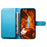 For iPhone 17e / 16e Wallet Phone Case with 8 Card Slot Stand PU Leather Folio Flip Cover - Sky Blue - 2