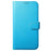 For iPhone 17e / 16e Wallet Phone Case with 8 Card Slot Stand PU Leather Folio Flip Cover - Sky Blue - 5