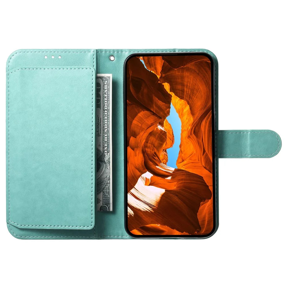 For Samsung Galaxy A18 5G / A18 4G / A17 5G / A17 4G / A26 5G Wallet Phone Case with 8 Card Slot Stand PU Leather Folio Flip Cover - Green - 2