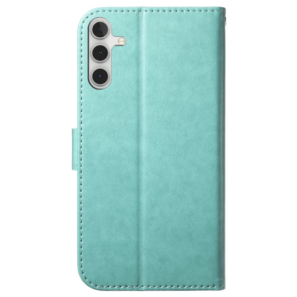 For Samsung Galaxy A36 5G Wallet Phone Case with 8 Card Slot Stand PU Leather Folio Flip Cover - Green - 6
