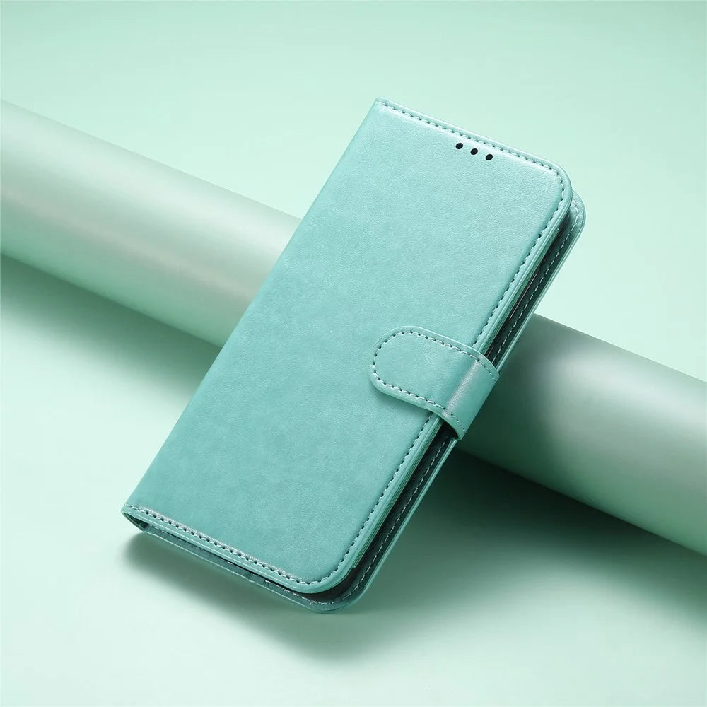 For Samsung Galaxy A56 5G Wallet Phone Case with 8 Card Slot Stand PU Leather Folio Flip Cover - Green - 7