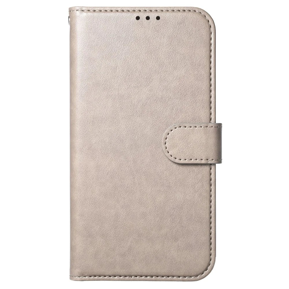 For Samsung Galaxy S25 Wallet Phone Case with 8 Card Slot Stand PU Leather Folio Flip Cover - Grey - 5