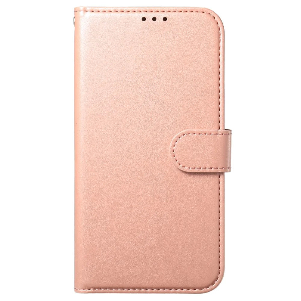 For Samsung Galaxy S25 Ultra Wallet Phone Case with 8 Card Slot Stand PU Leather Folio Flip Cover - Rose Gold - 5