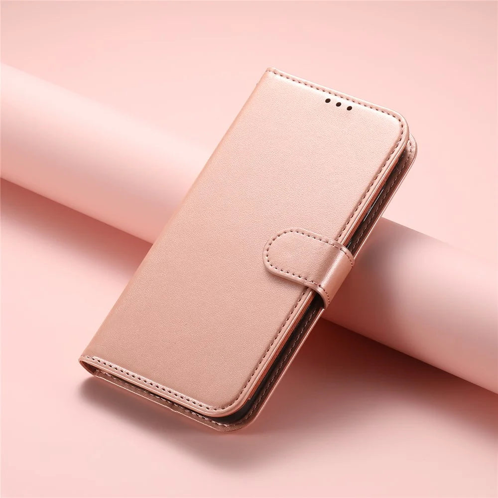 For Samsung Galaxy S25 Ultra Wallet Phone Case with 8 Card Slot Stand PU Leather Folio Flip Cover - Rose Gold - 7