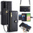 For Samsung Galaxy A56 5G Case Zipper Pocket Wallet Leather Phone Cover with 2 Straps - Black - 1