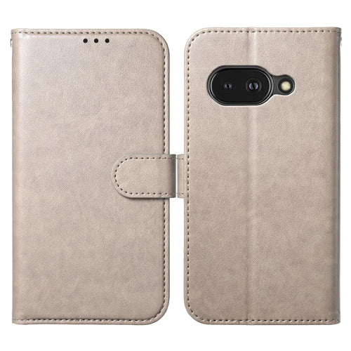 For Google Pixel 9a Wallet Phone Case with 8 Card Slot Stand PU Leather Folio Flip Cover - Grey - 1