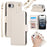 For iPhone 17e / 16e Wallet Case RFID Blocking Litchi Texture Flip Leather Cover with Wrist Strap and Crossbody Strap - Beige - 1