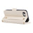 For iPhone 17e / 16e Wallet Case RFID Blocking Litchi Texture Flip Leather Cover with Wrist Strap and Crossbody Strap - Beige - 3