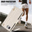 For iPhone 17e / 16e Wallet Case RFID Blocking Litchi Texture Flip Leather Cover with Wrist Strap and Crossbody Strap - Beige - 5