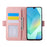 For Samsung Galaxy A16 5G / A16 4G Leather Case RFID Blocking Shockproof Wallet Phone Cover with Straps - Pink - 2