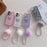 For iPhone 16 Case with Plush Ball Strap Rhinestone Decor Butterfly Design TPU + PC Phone Back Cover - Pink - 4