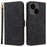 For ZTE Blade A35e (EU) (Z2466) Case Wallet RFID Blocking PU Leather Cover Viewing Stand with Strap - Black - 1