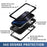 IP68 Waterproof Phone Case for iPhone 16 Pro Max Metal + Silicone Cover with Screen Protector - Black - 7