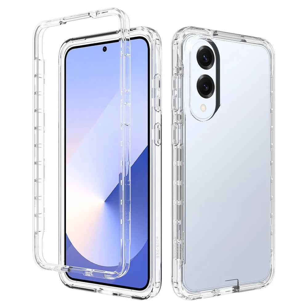 For Samsung Galaxy S25 Edge Case TPU PC 2 in 1 Dropproof Clear Phone Cover - 1