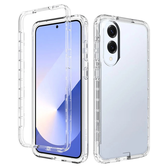 For Samsung Galaxy S25 Edge Case TPU PC 2 in 1 Dropproof Clear Phone Cover - 1