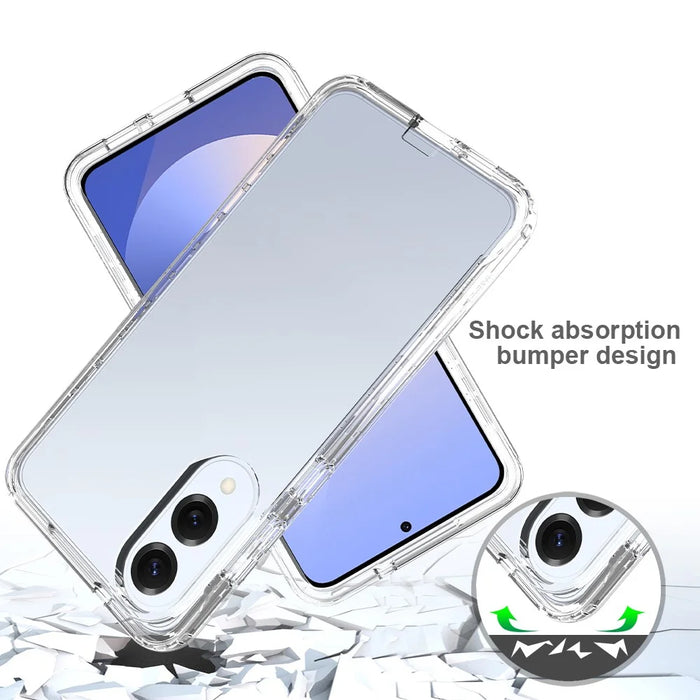 For Samsung Galaxy S25 Edge Case TPU PC 2 in 1 Dropproof Clear Phone Cover - 3