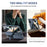 For Samsung Galaxy Z Fold4 5G Case Foldable Kickstand Skin-Touch PC Phone Cover Built In Screen Protector - Dark Blue - 4