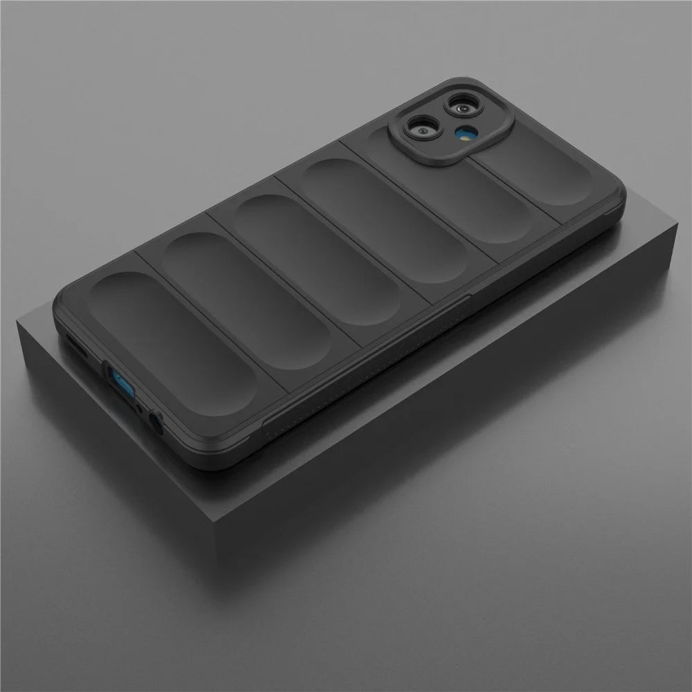 For Samsung Galaxy F06 5G  /  M06 5G Case Anti-Drop Soft TPU Rugged Phone Back Cover - Black - 6