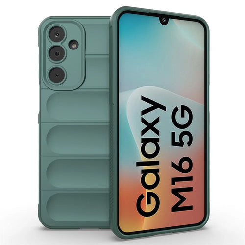 For Samsung Galaxy M16 5G / F16 5G Case Anti-Drop Soft TPU Rugged Phone Back Cover - Green - 1