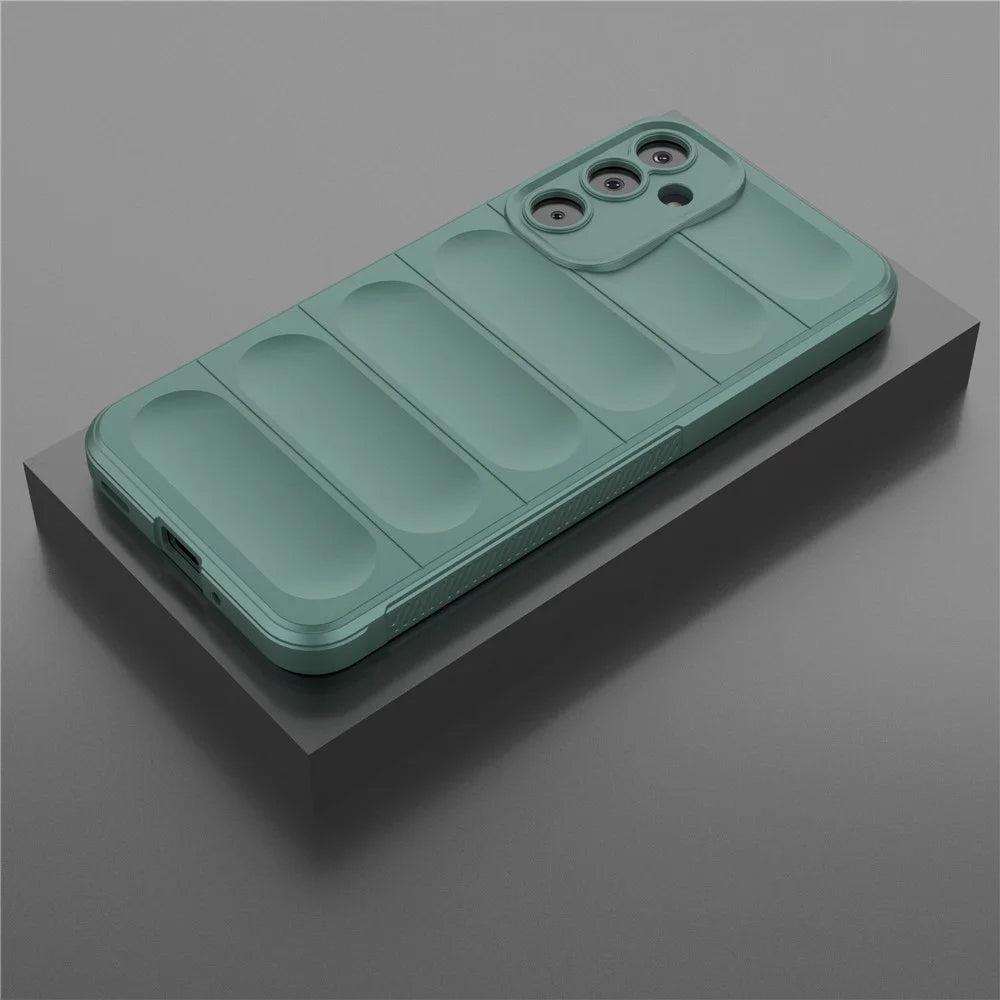 For Samsung Galaxy M16 5G / F16 5G Case Anti-Drop Soft TPU Rugged Phone Back Cover - Green - 6