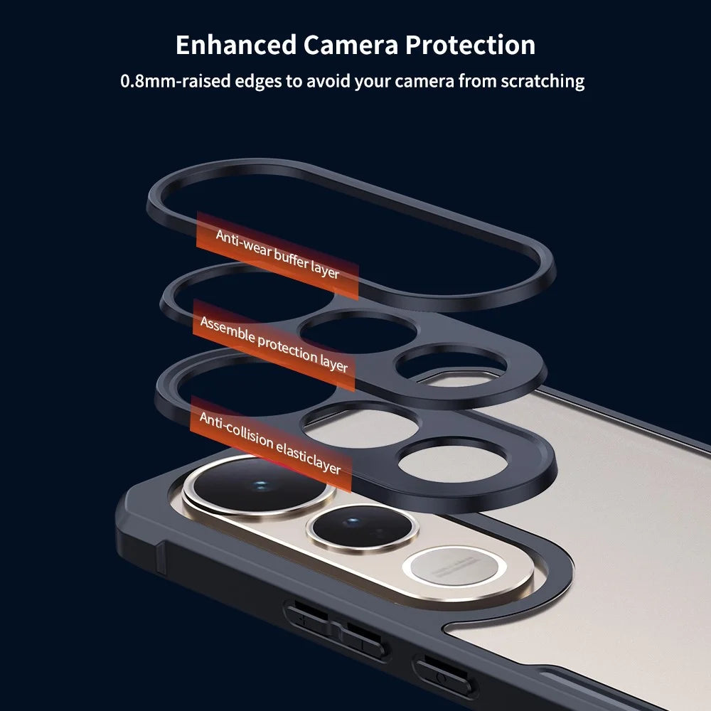 XUNDD For vivo V50 Lite 4G Case Dropproof TPU + Acrylic Clear Back Phone Cover - 6