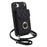 For iPhone 17e / 16e Case RFID Blocking Card Bag Leather + TPU Crossbody Phone Cover with Ring Kickstand - Black - 4