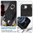 For iPhone 17e / 16e Case RFID Blocking Card Bag Leather + TPU Crossbody Phone Cover with Ring Kickstand - Black - 6