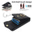 For iPhone 17e / 16e Case RFID Blocking Card Bag Leather + TPU Crossbody Phone Cover with Ring Kickstand - Black - 7