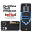 For Samsung Galaxy S25 Edge Case Zipper RFID Blocking Retro Leather + TPU Phone Cover with Kickstand - Black - 6