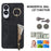 For Samsung Galaxy S25 Edge Case Zipper RFID Blocking Retro Leather + TPU Phone Cover with Kickstand - Black - 7