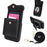 For iPhone 16 Pro Max Case Litchi Textured PU + TPU Phone Cover with Card Holder, Strap - Black - 1