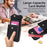 For iPhone 16 Pro Max Case Litchi Textured PU + TPU Phone Cover with Card Holder, Strap - Black - 3