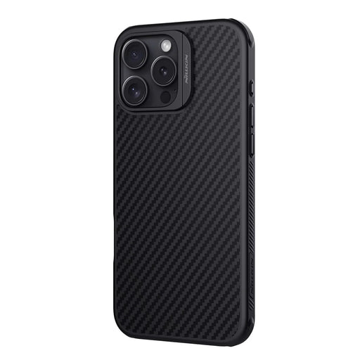 NILLKIN For iPhone 16 Pro Max Magnetic Case Carbon Fiber Texture TPU + PC Shockproof Phone Cover - Black - 2