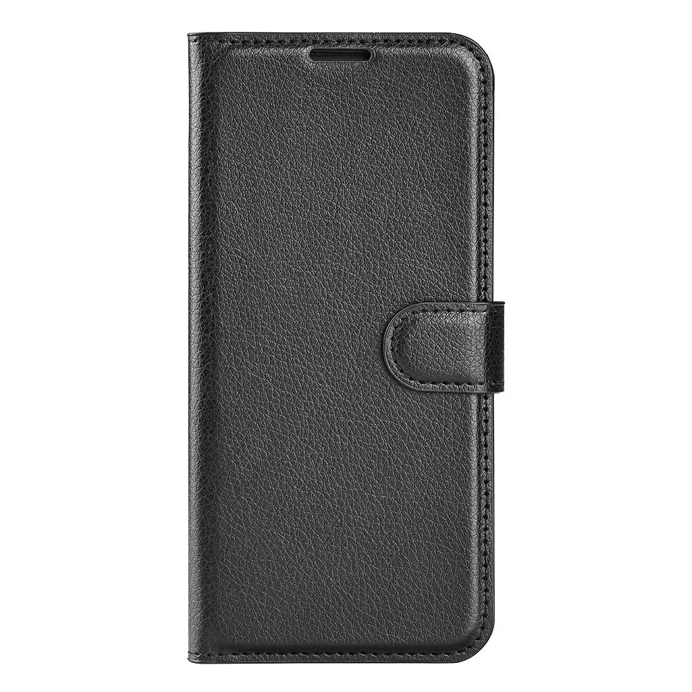 For Samsung Galaxy XCover7 Pro Case Litchi Texture Shockproof Leather Wallet Phone Cover - Black - 7