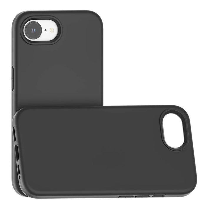 For iPhone 17e / 16e Case TPU + PC Matte Phone Back Cover - Black - 3