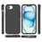 For iPhone 17e / 16e Case TPU + PC Matte Phone Back Cover - Black - 7