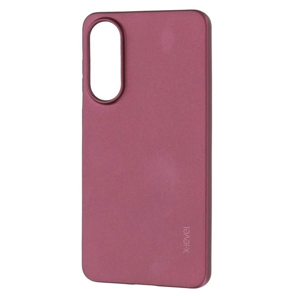 X-LEVEL Guardian Series For Samsung Galaxy S25 Edge Case Soft TPU Frosted Protective Phone Cover - Wine Red - 3