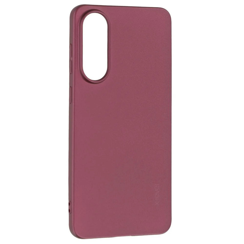 X-LEVEL Guardian Series For Samsung Galaxy S25 Edge Case Soft TPU Frosted Protective Phone Cover - Wine Red - 4