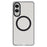 YOUNGKIT For Samsung Galaxy S25 Edge Matte Magnetic Case PET TPU Phone Cover - Transparent Black - 1