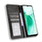For ZTE Blade A35e (EU) Retro PU Leather Case Phone Wallet Stand Cover - Black - 4