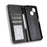 For ZTE Blade A35e (EU) Retro PU Leather Case Phone Wallet Stand Cover - Black - 5