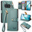 For Nothing Phone (3a) Case RFID Blocking Zipper Pocket Leather Wallet Phone Cover with Strap - Green - 1